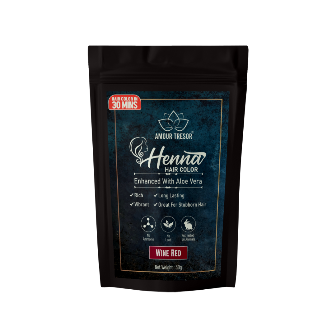 Wine Red Henna Hair Dye