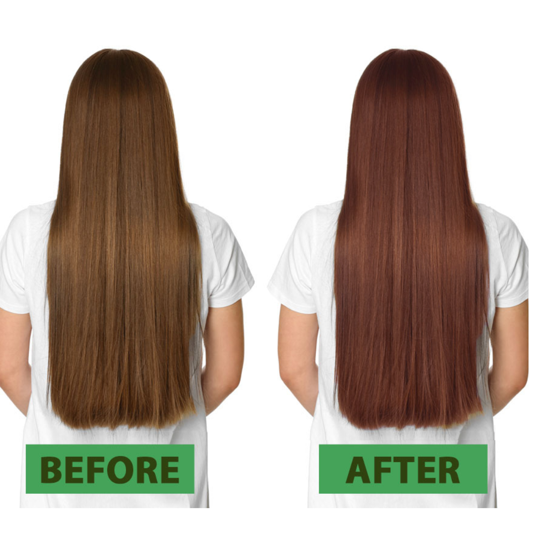 Chestnut Hair Dye before and after