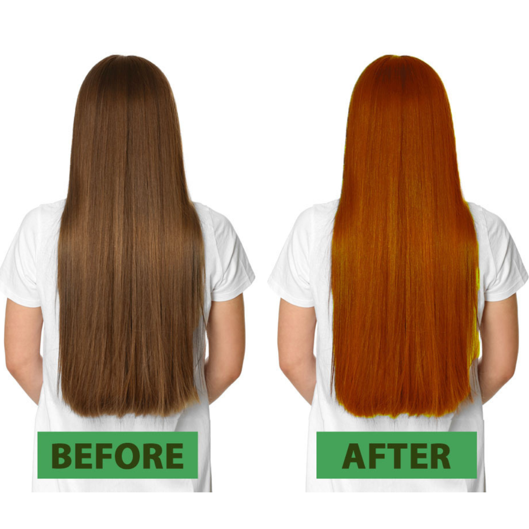 Orange Hair Dye before and after