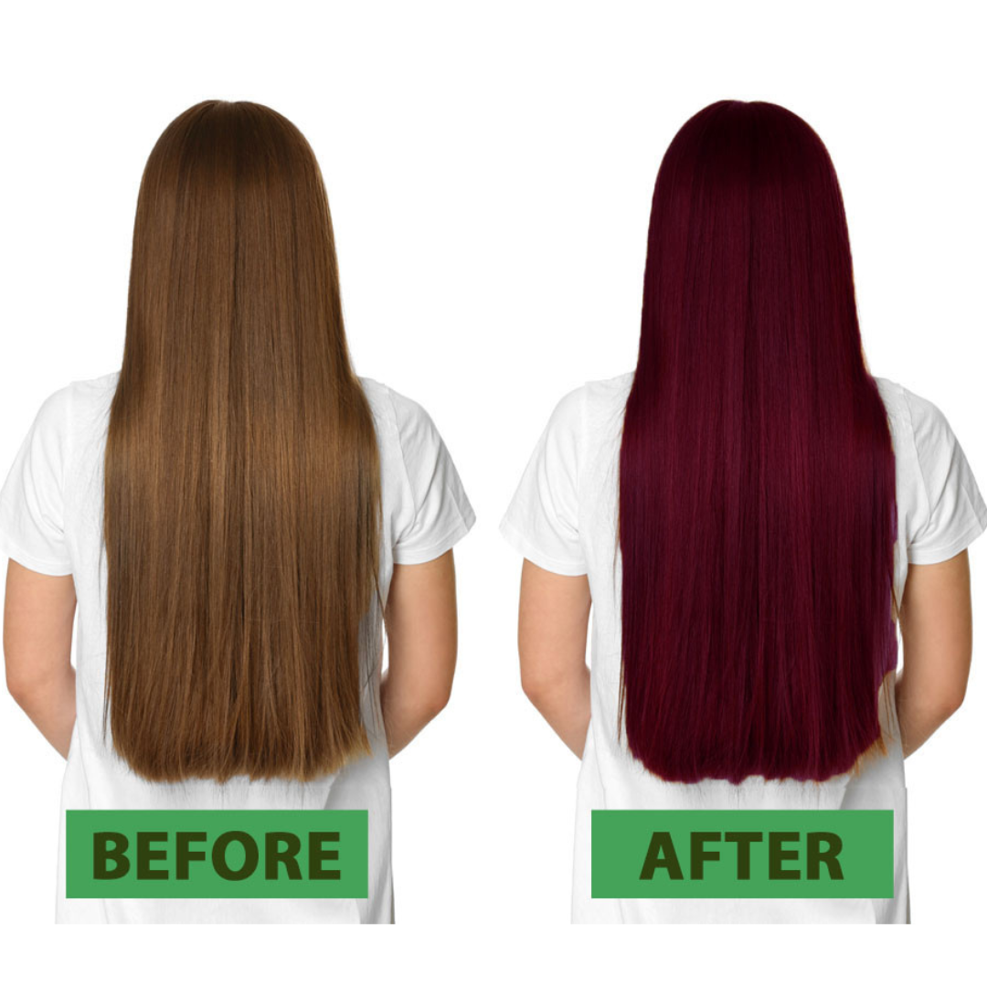Burgundy Hair Dye before and after