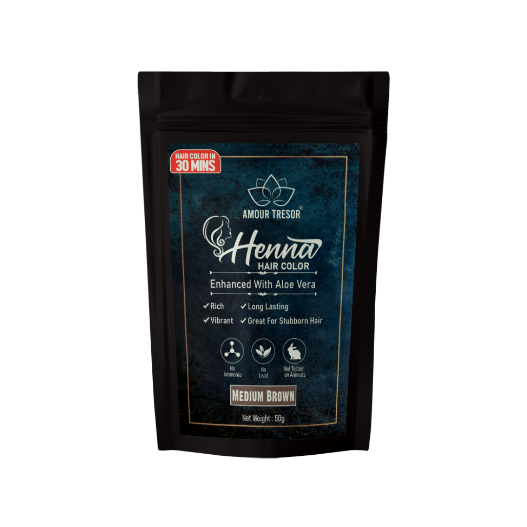 Medium Brown Henna Hair Dye