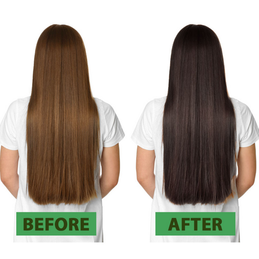 Dark Brown Hair Dye before and after