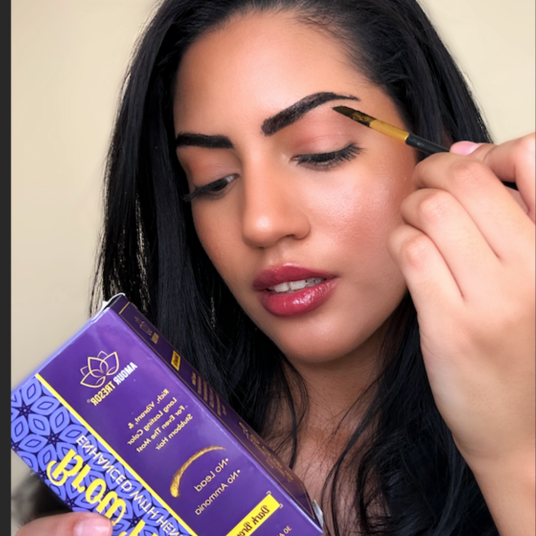 Dark Brown Eyebrow Tint Brow Henna Kit Longlasting color Amour