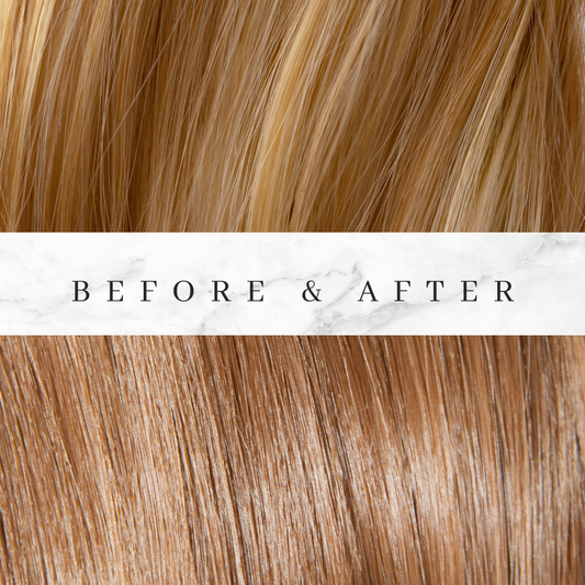 Blonde Hair Dye, before and after