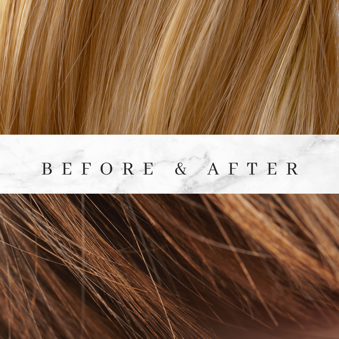 Medium Brown Hair Dye before and after