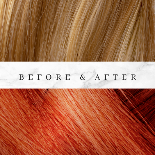 Orange Hair Dye before and after