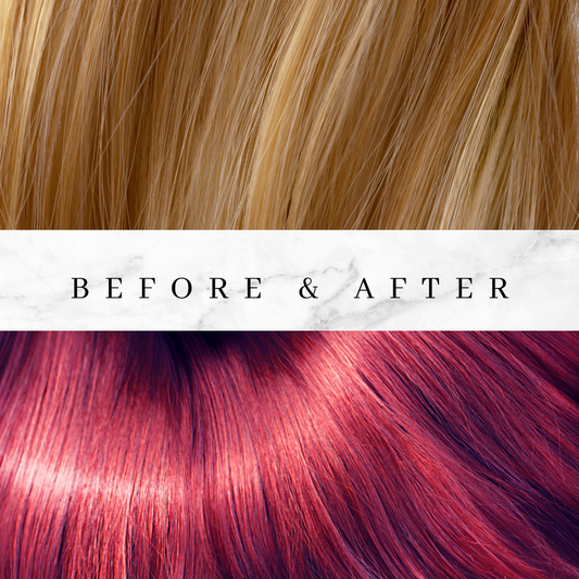 Wine Red Hair Dye before and after